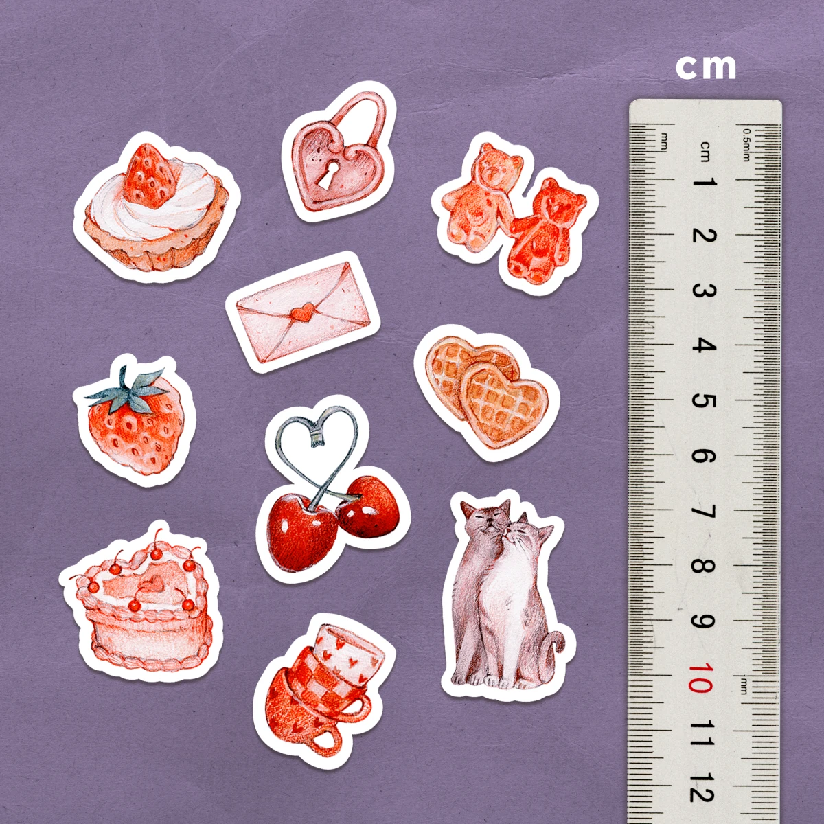 Set de pegatinas de San Valentín