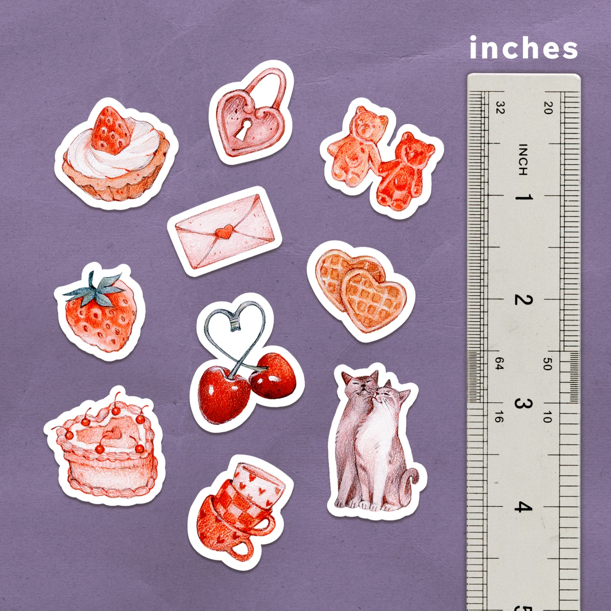 Set de pegatinas de San Valentín