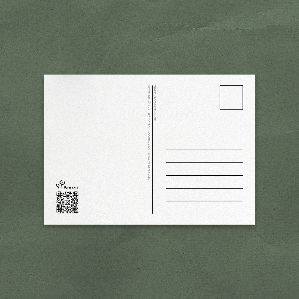 Postal Rana sobre Seta