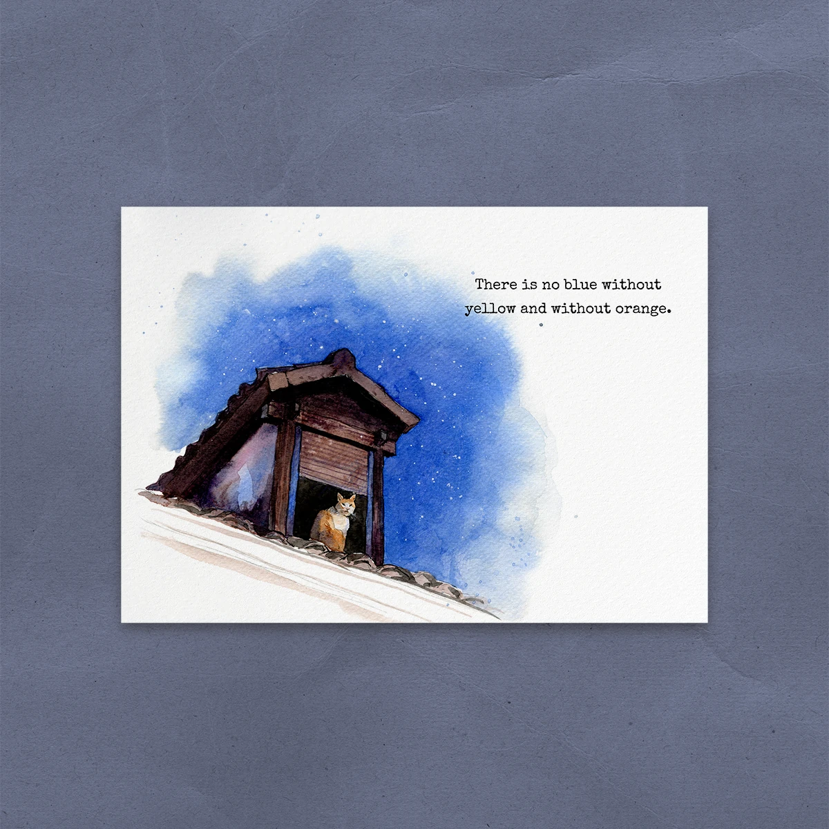 Postal de gato naranja