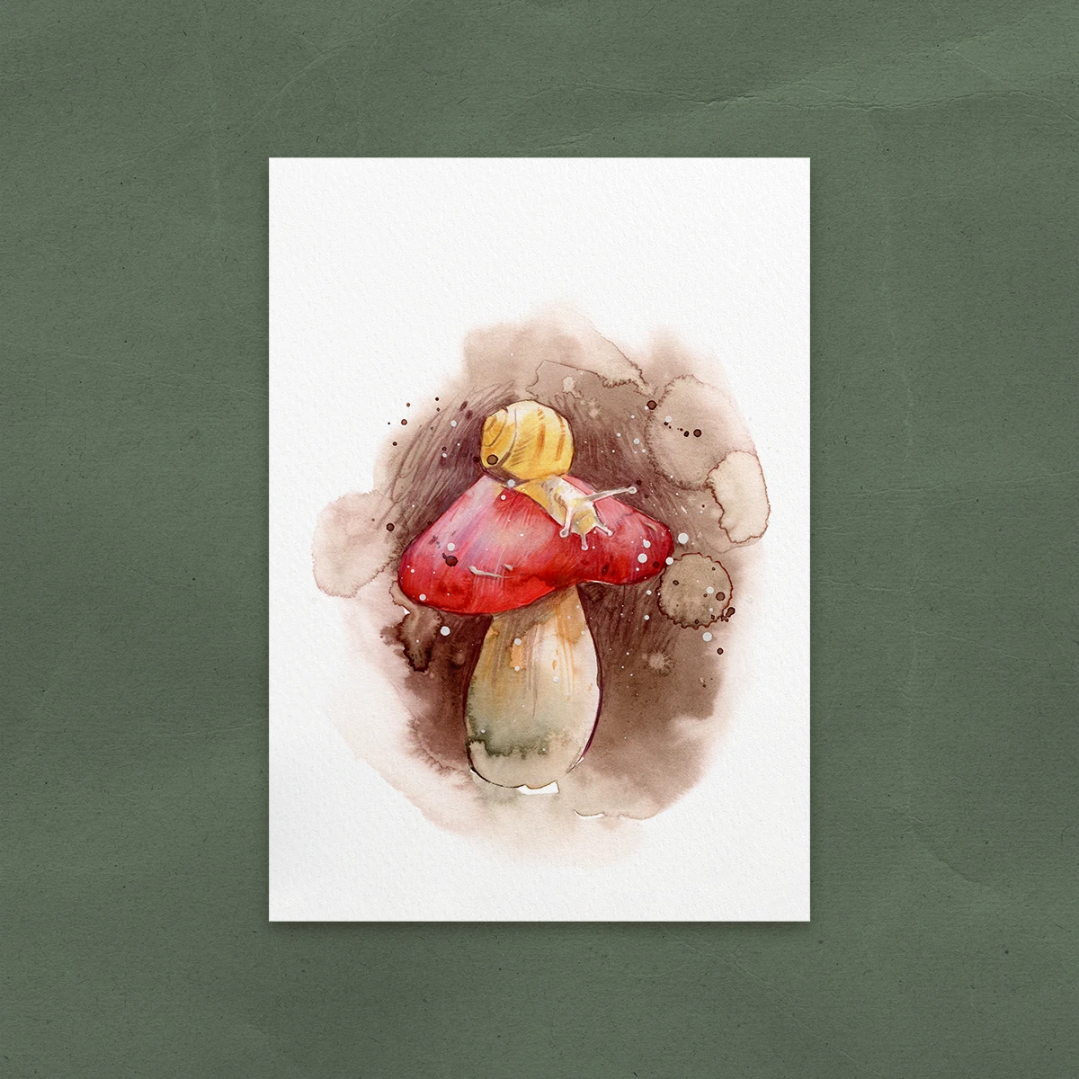 Postal Caracol sobre Seta