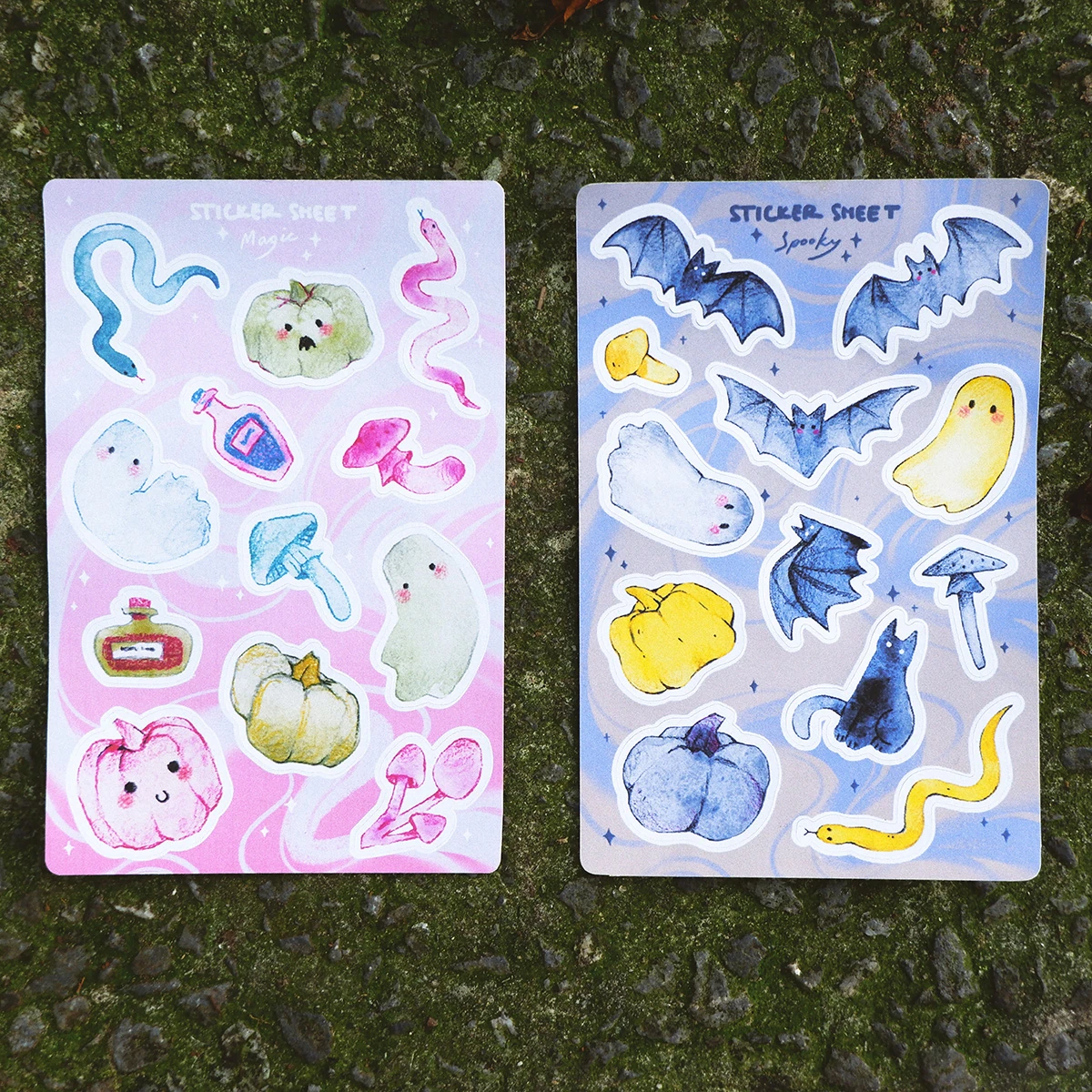 Set de pegatinas mágicas y espeluznantes